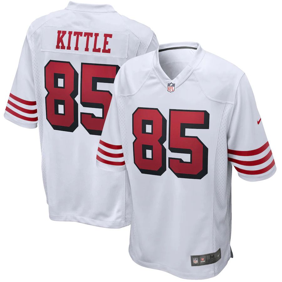 Men San Francisco 49ers #85 George Kittle Nike White Alternate Game NFL Jersey
